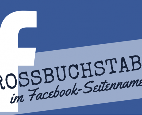 Großbuchstaben im Facebook-Seitennamen