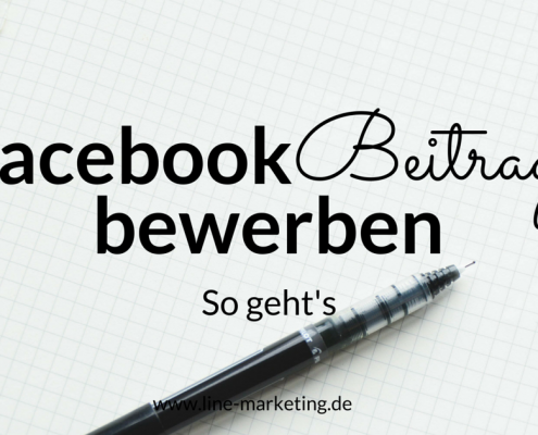 Facebook Beitrag bewerben