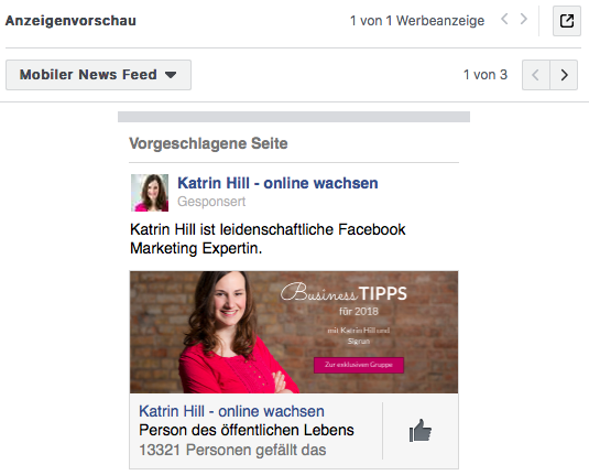 Facebook Werbeanzeige Erstellen Optimieren Aktualisiert Katrin Hill