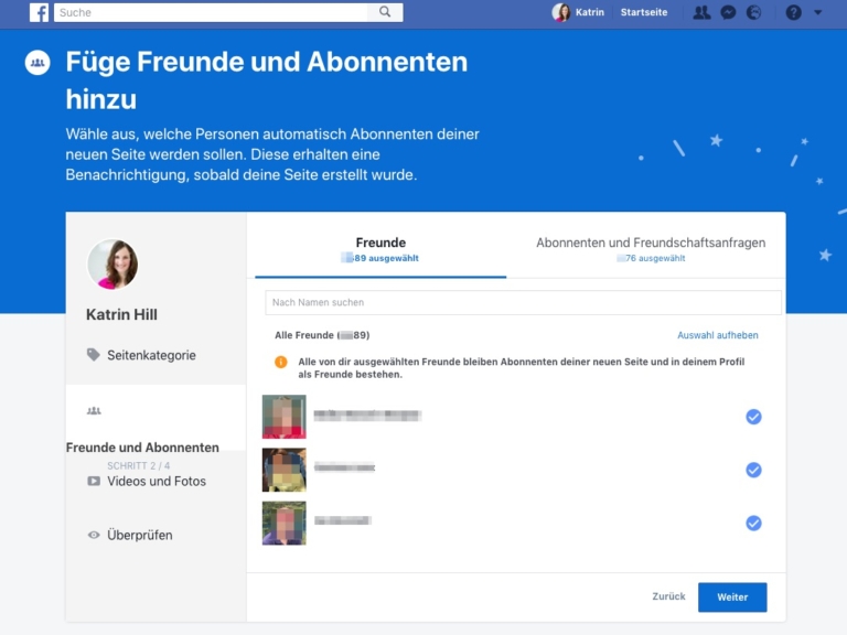 Facebook-Profil in Facebook-Seite umwandeln - Katrin Hill
