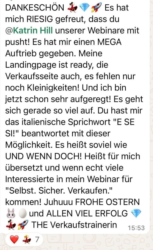 Erfolg aus der WhatsApp-Gruppe: Landingpage ready
